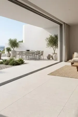 Carrelage intérieur grand format BATEA MINERAL BIANCO 100x100 cm Offre Du Jour